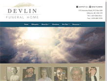 Tablet Screenshot of devlinfuneralhome.ca